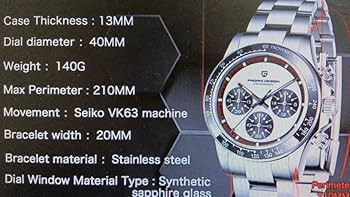 Amazon.co.jp: ポールニューマン デイトナ オマージュ クロノ